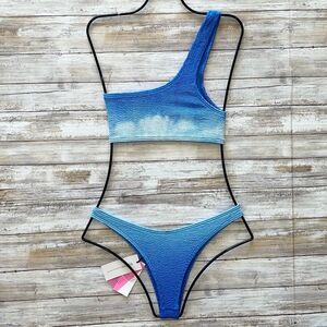 BOUND by Bond-Eye Bel Air Blue THE SAMIRA TOP and SINNER BOTTOM Bikini Set
